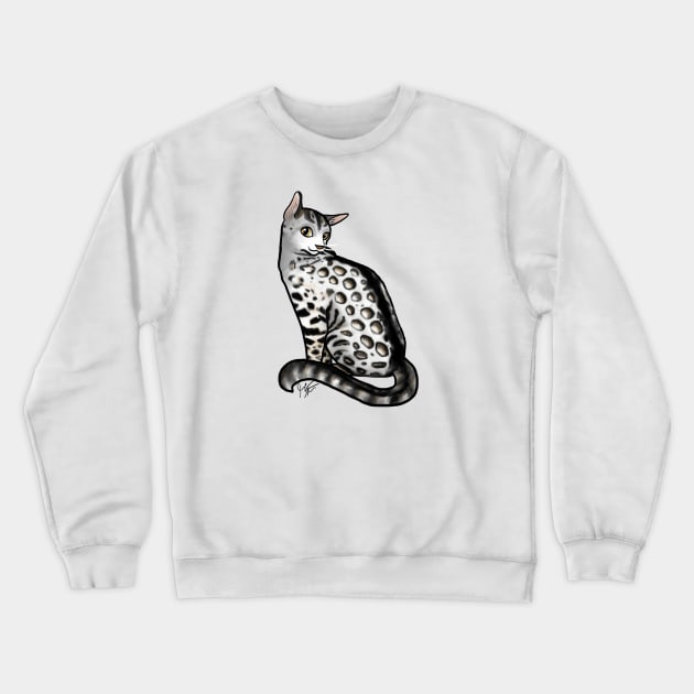 Cat - Bengal Cat - Snow Crewneck Sweatshirt by Jen's Dogs Custom Gifts and Designs